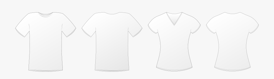 White T-shirts Mockup Clip Arts - Active Shirt, Transparent Clipart