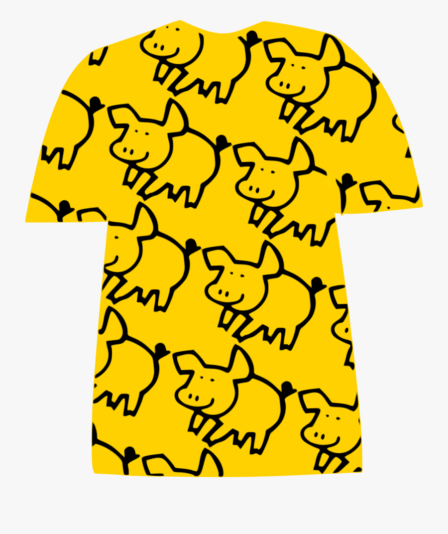 T Shirt Yellow White Red - T-shirt, Transparent Clipart