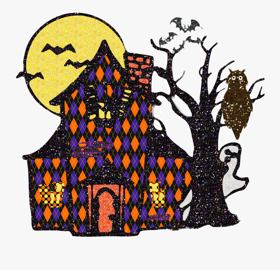Halloween Haunted House Clipart, Transparent Clipart