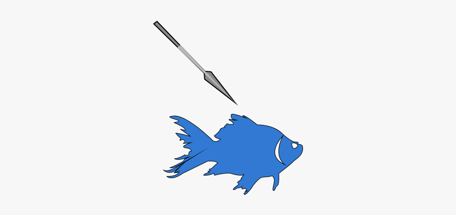 Fish And Spear, Transparent Clipart