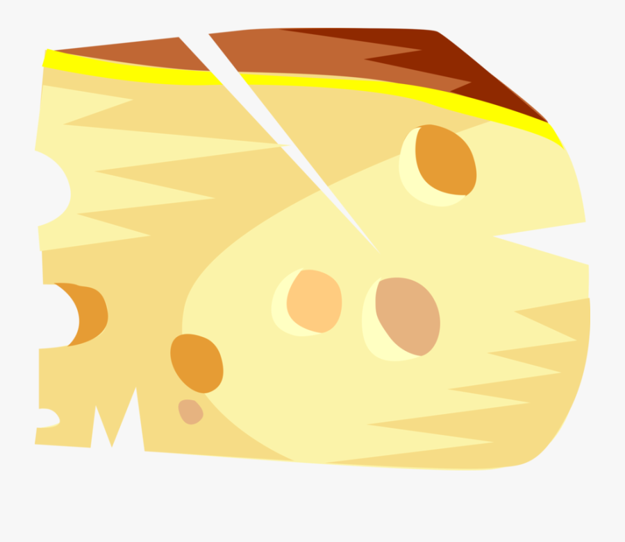 Vector Illustration Of Dairy Swiss Cheese - Illustration, Transparent Clipart