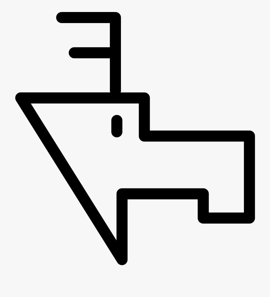 Reindeer Face Side View Outline - Reindeer Face Side, Transparent Clipart