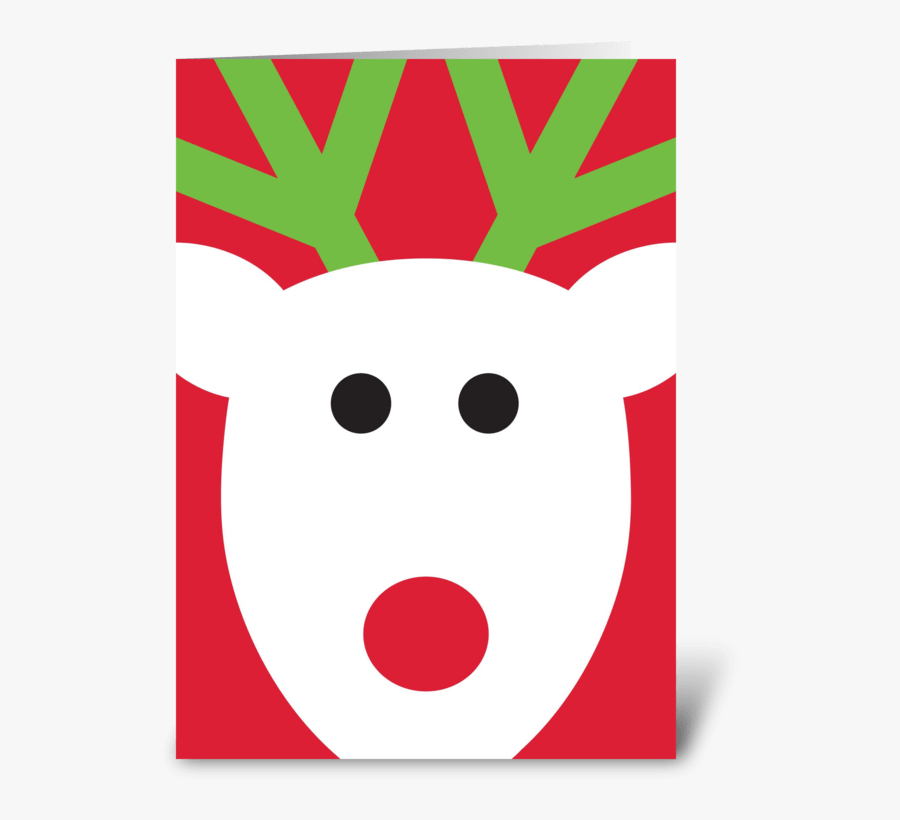 Reindeer Greeting Card, Transparent Clipart