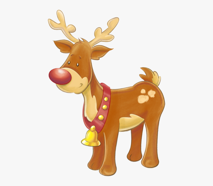 Christmas Reindeer Rudolph - Rudolf The Reindeer, Transparent Clipart