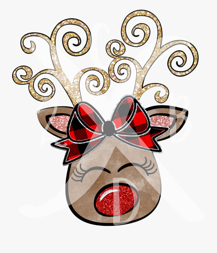Reindeer With Gold - Cartoon, Transparent Clipart