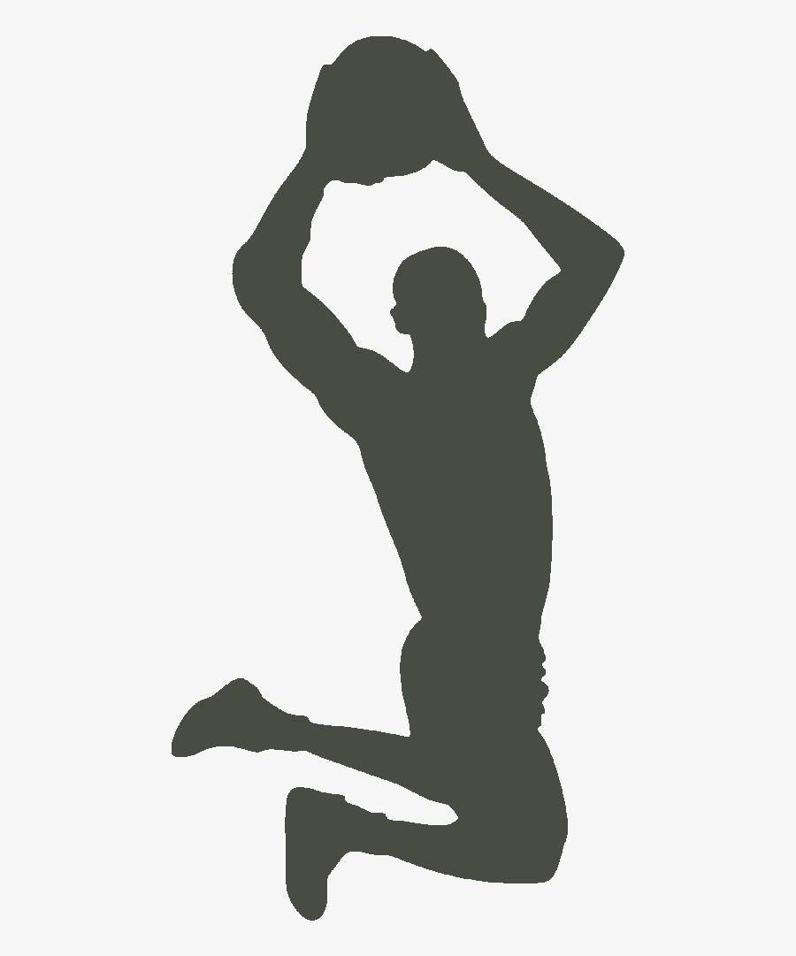 Basketball Silhouette Clip Art Dribbling Slam Dunk - Basketball Silhouette, Transparent Clipart