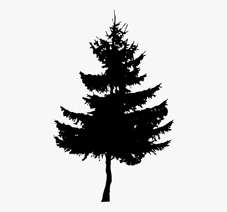Simple Pine Tree Silhouette, Transparent Clipart