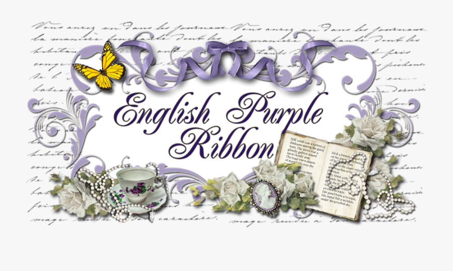 English Purple Ribbon - Cate Ruby, Transparent Clipart