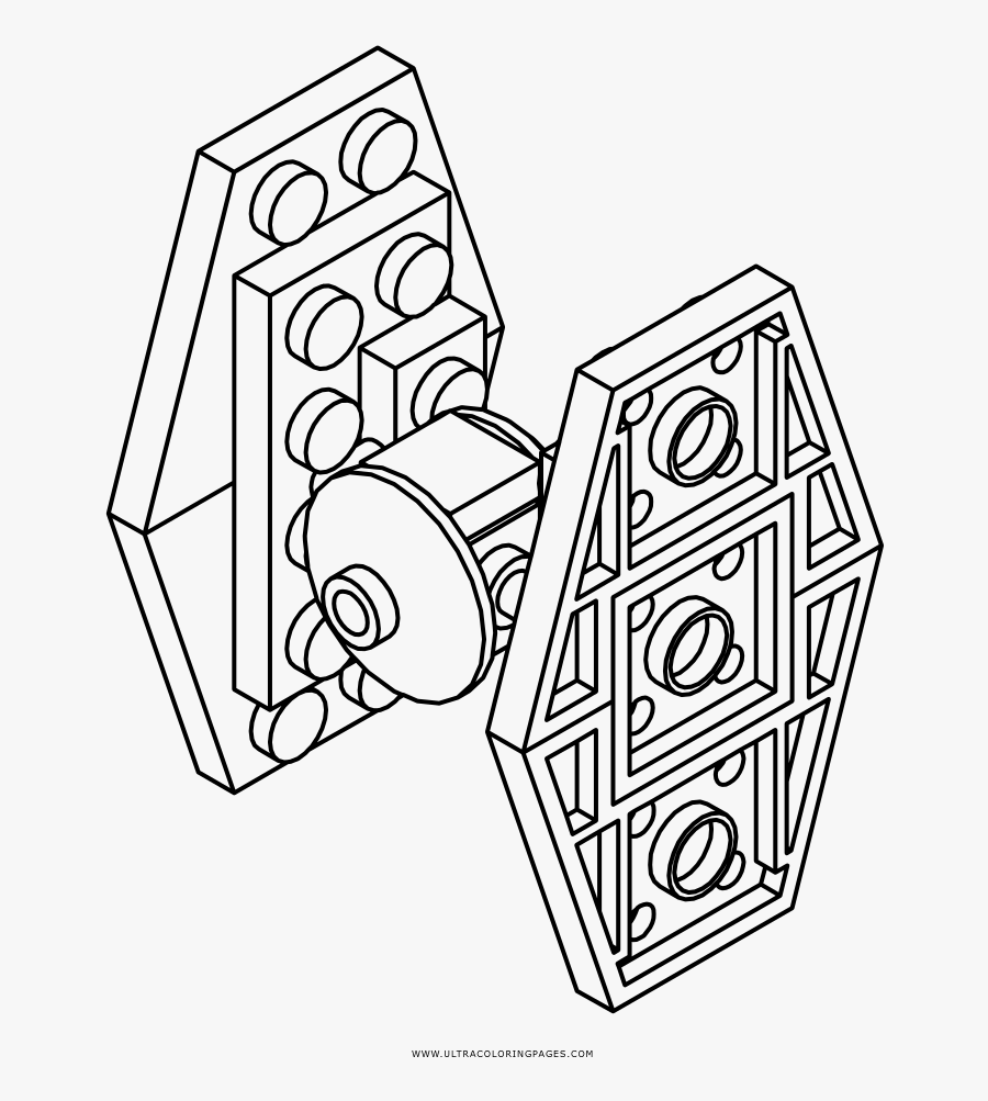Tie Fighter Coloring Page - Tie Fighter Color Pages, Transparent Clipart