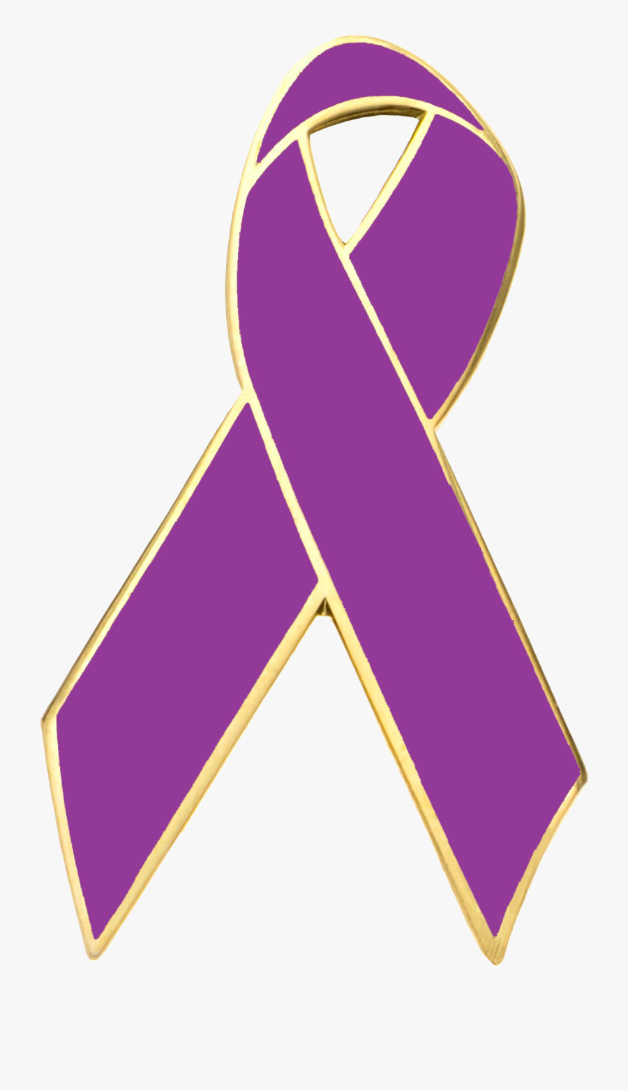 Purple Awareness Ribbon Png Transparent Picture - Testicular Cancer Ribbon Awareness, Transparent Clipart