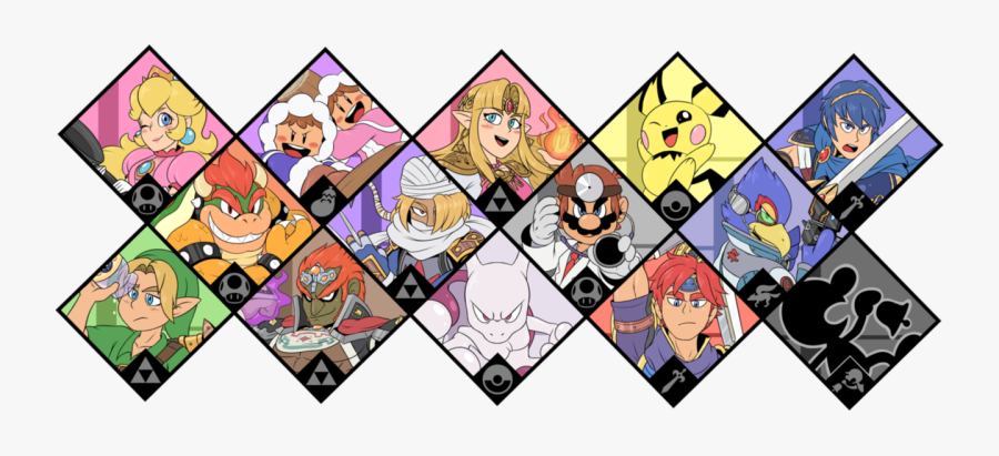 “super Smash Bros - Super Smash Bros Ultimate Melee Fighters, Transparent Clipart