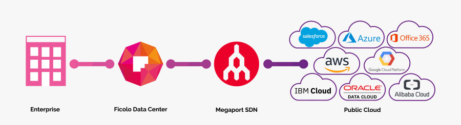 Enterprises Connect To Megaport Sdn Through Ficolo - Megaport, Transparent Clipart