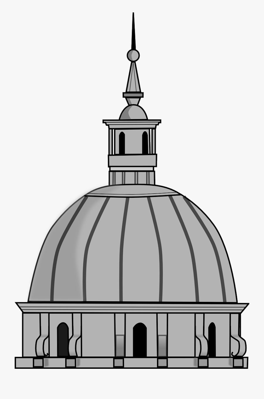 Cathedral Dome Building Free Picture - La Cupula De Popayan, Transparent Clipart