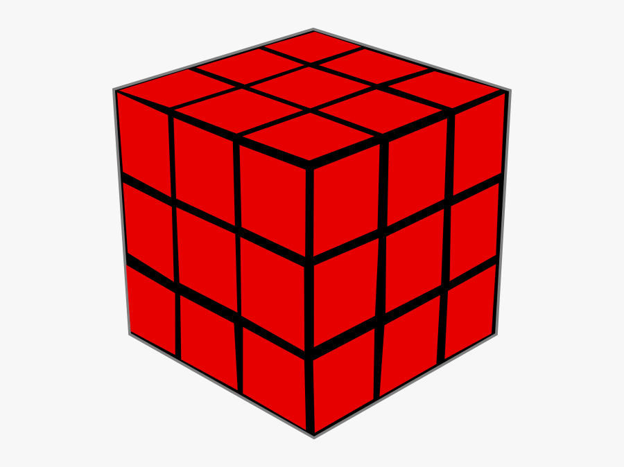 Olap Red Cube Clip Art At Clker - Clip Art Rubix Cube, Transparent Clipart