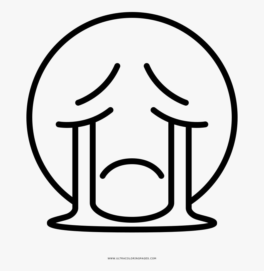 Loudly Crying Face Coloring Page, Transparent Clipart