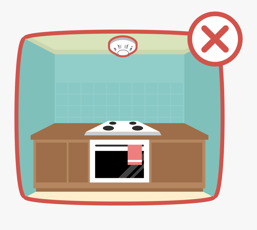 Smoke Detector Cooking Appliance - Cartoon, Transparent Clipart