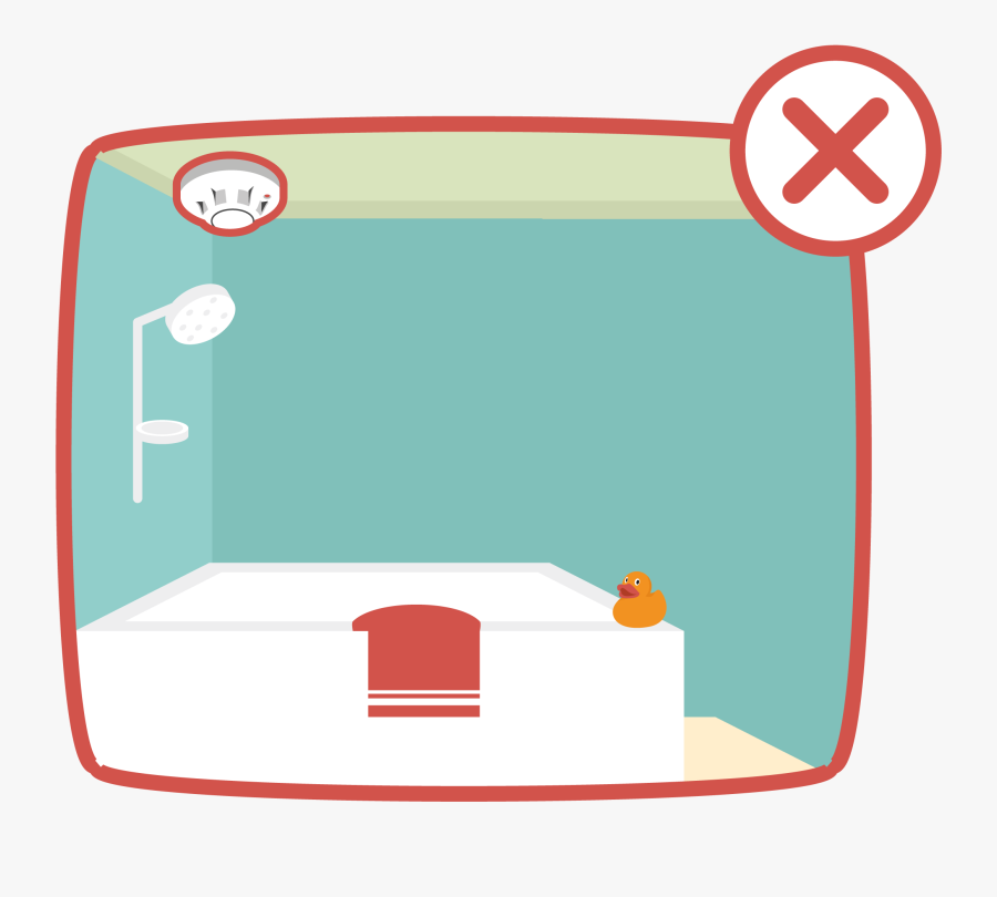 Smoke Detectors Shower, Transparent Clipart
