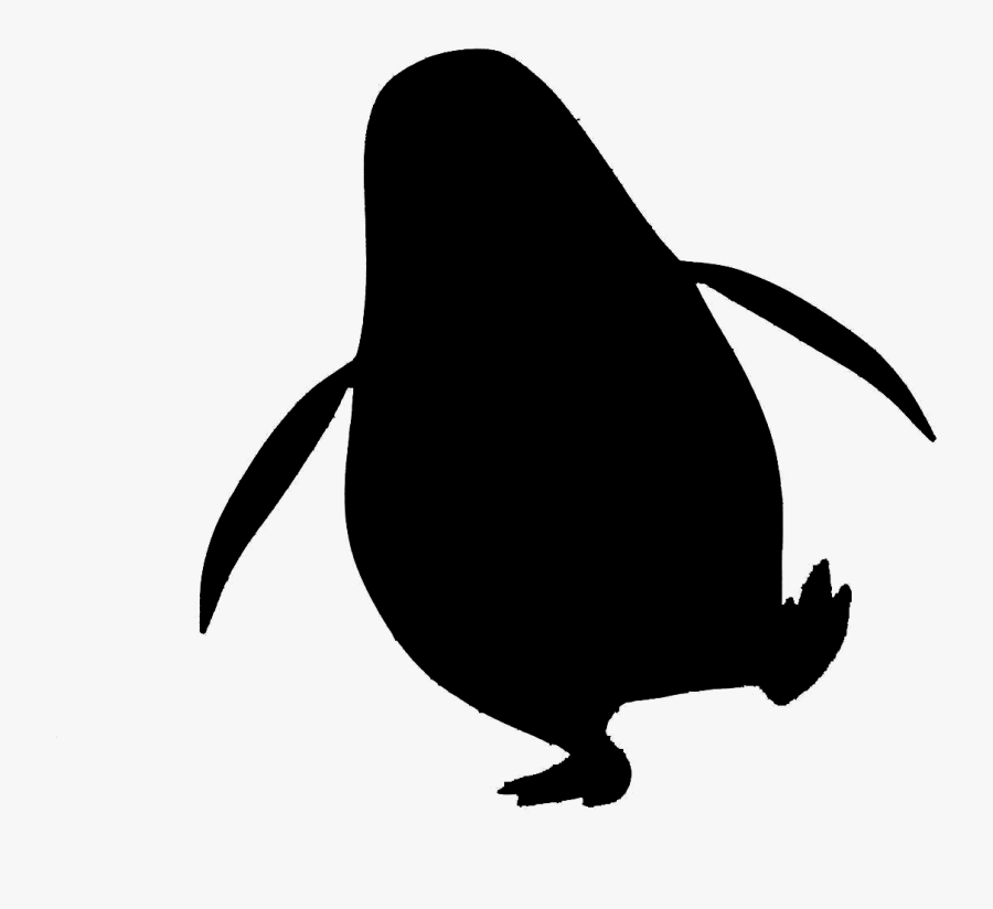 Penguin Clip Art Fauna Beak Silhouette - Penguin Silhouette, Transparent Clipart