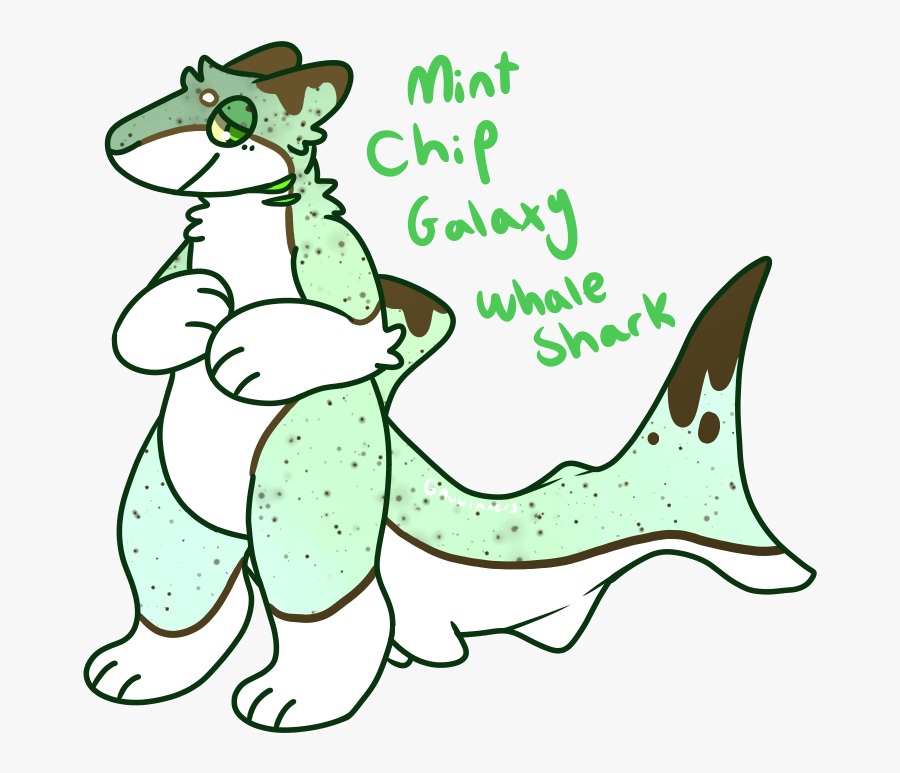 Mint Chip Galaxy Whale Shark, Transparent Clipart