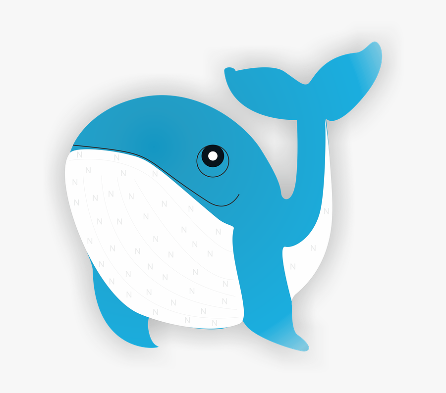 Whale, Fish, Emoji, Shark, Blue, Aquatic - Gambar Kartun Ikan Paus, Transparent Clipart