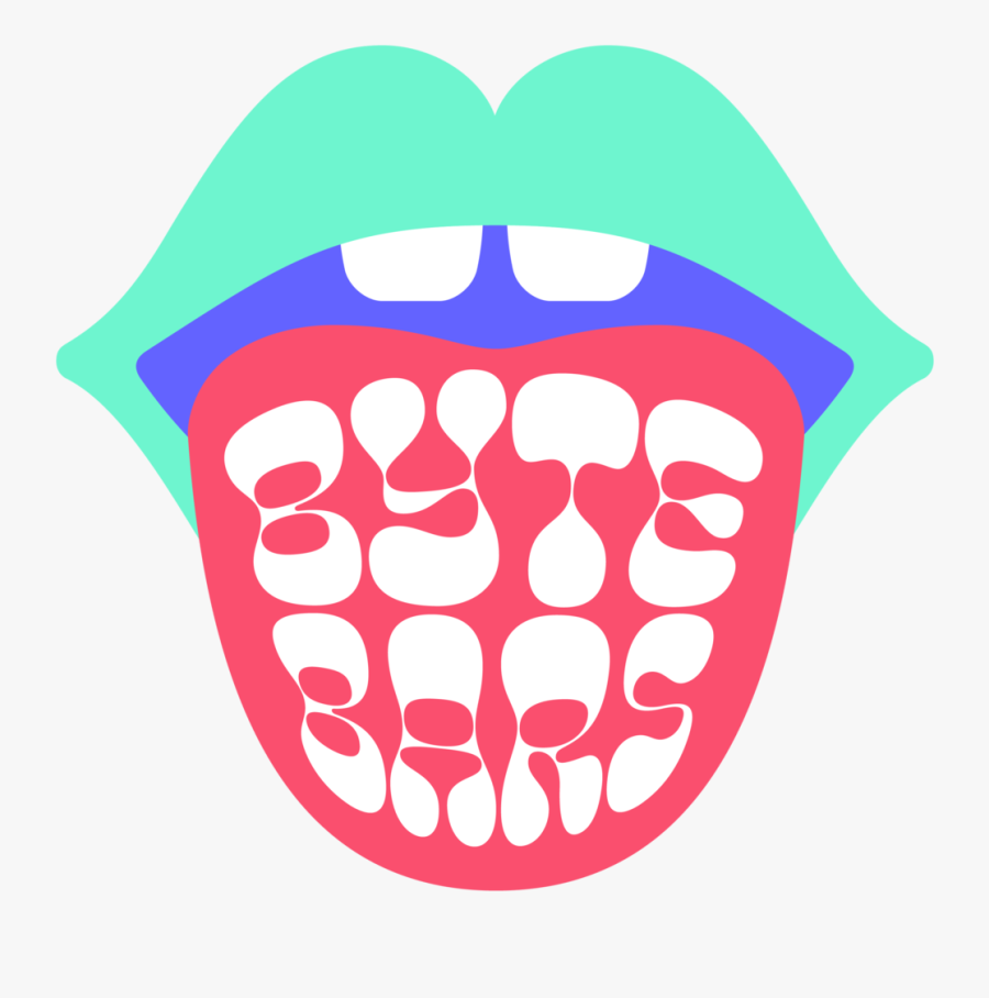 03 Byte Logo Tongue Seafoamlips Rgb Large, Transparent Clipart