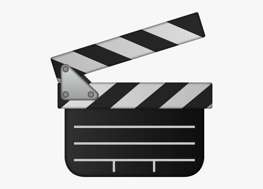 Clapper Board Emoji, Transparent Clipart