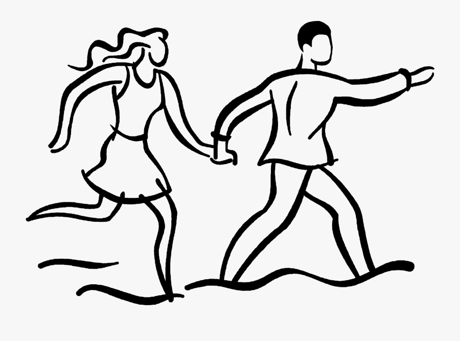 Health Intimate Relationship Holding Hands Woman Clip - Running Couple Clipart, Transparent Clipart