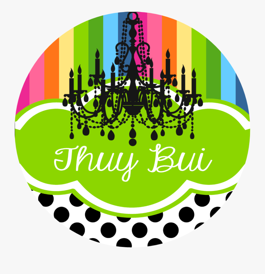 Chandelier Round Luggage Tag - Graphic Design, Transparent Clipart