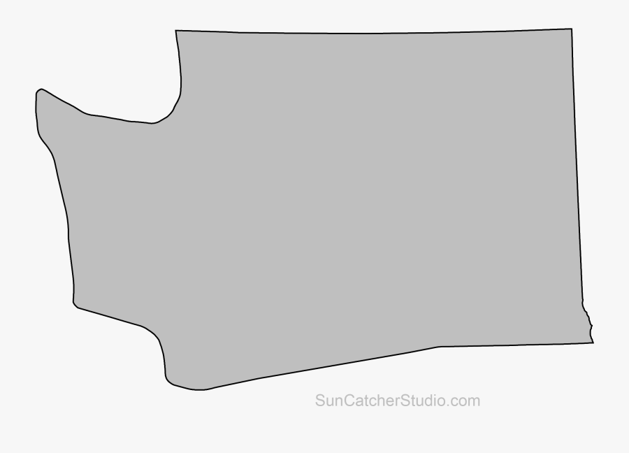 Washington State Outline Shape, Transparent Clipart
