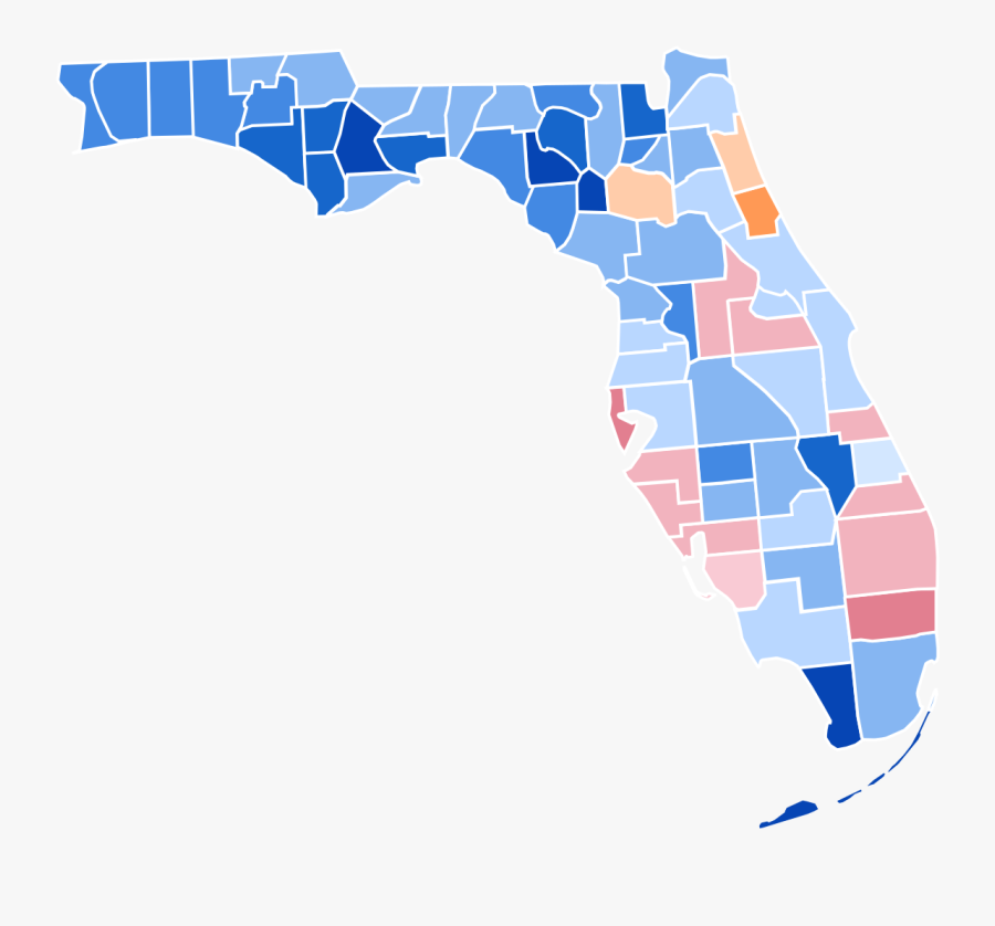 Florida Counties Election 2016, Transparent Clipart