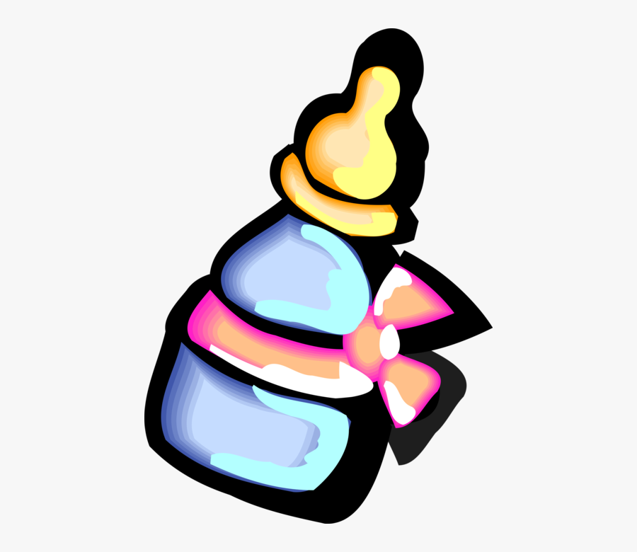 Vector Illustration Of Newborn Infant Baby Bottle With, Transparent Clipart