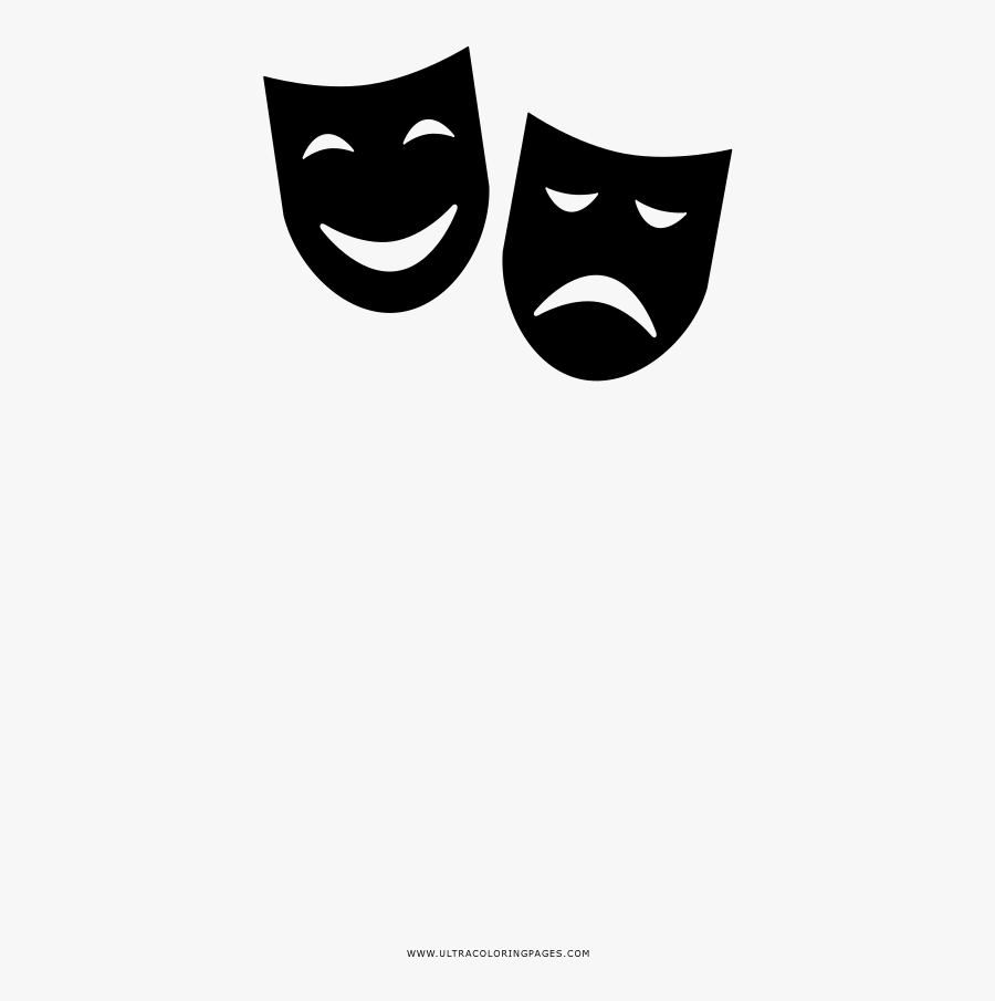 Masks Coloring Page - Mask, Transparent Clipart