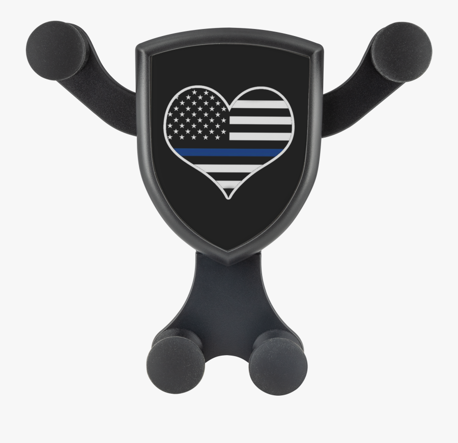 Thin Blue Line Heart Gravitis - Qi, Transparent Clipart