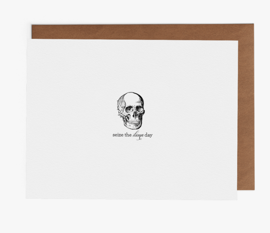Seize The Damn Day - Skull, Transparent Clipart