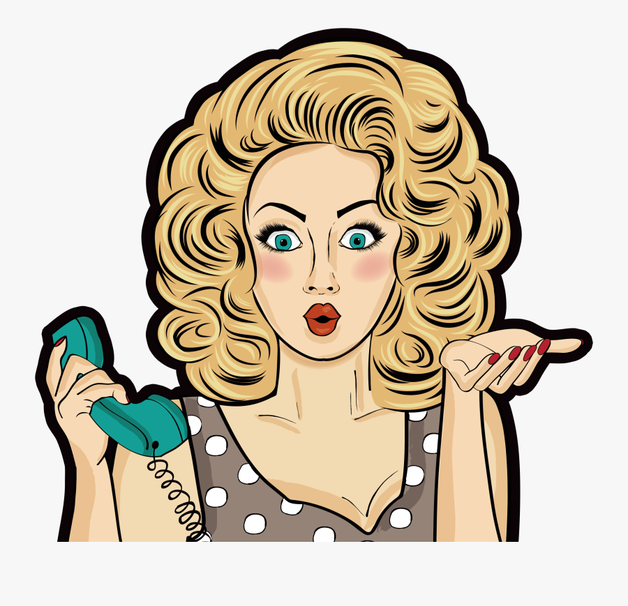 Clip Art Female Illustration Cartoon Painted - Female Pop Art Png, Transparent Clipart