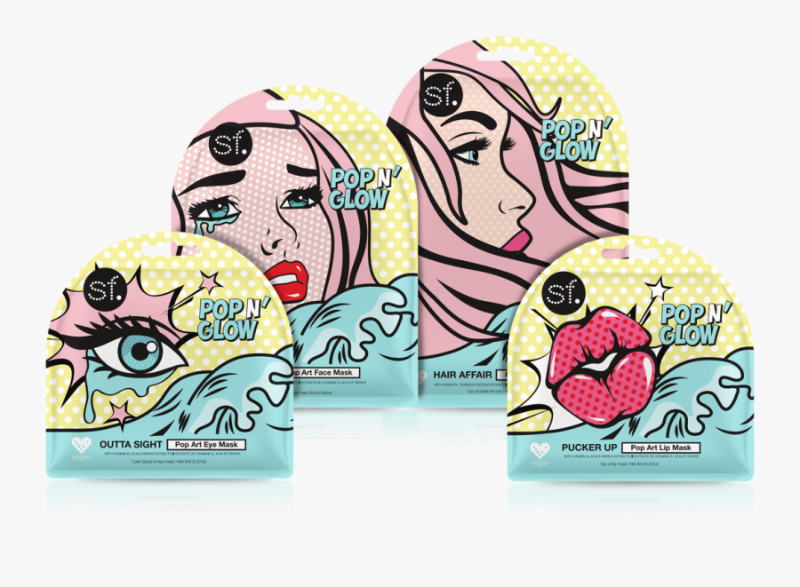 Pop N Glow Face Mask, Transparent Clipart