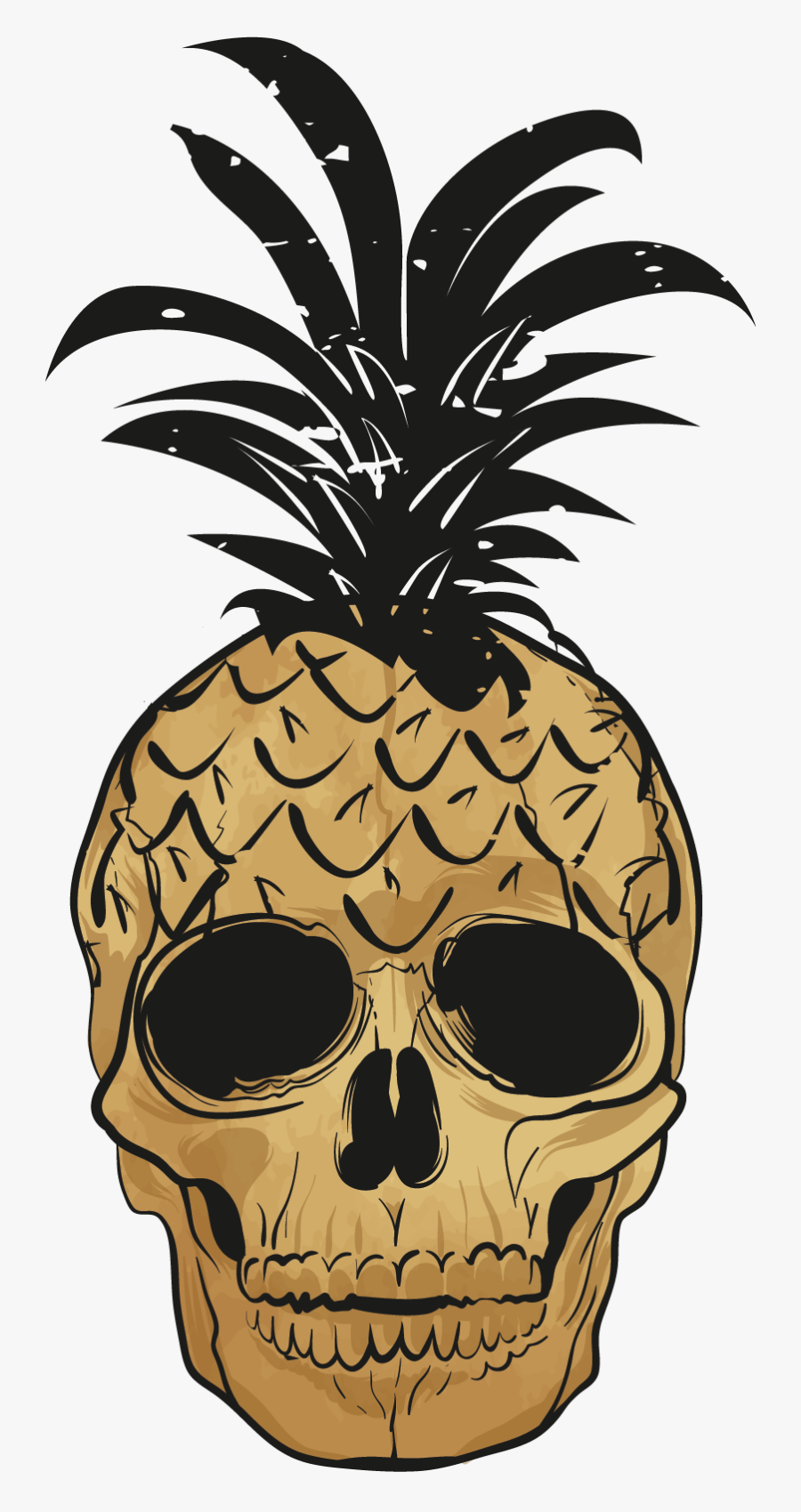 Drawings Of Skull Pineapple, Transparent Clipart