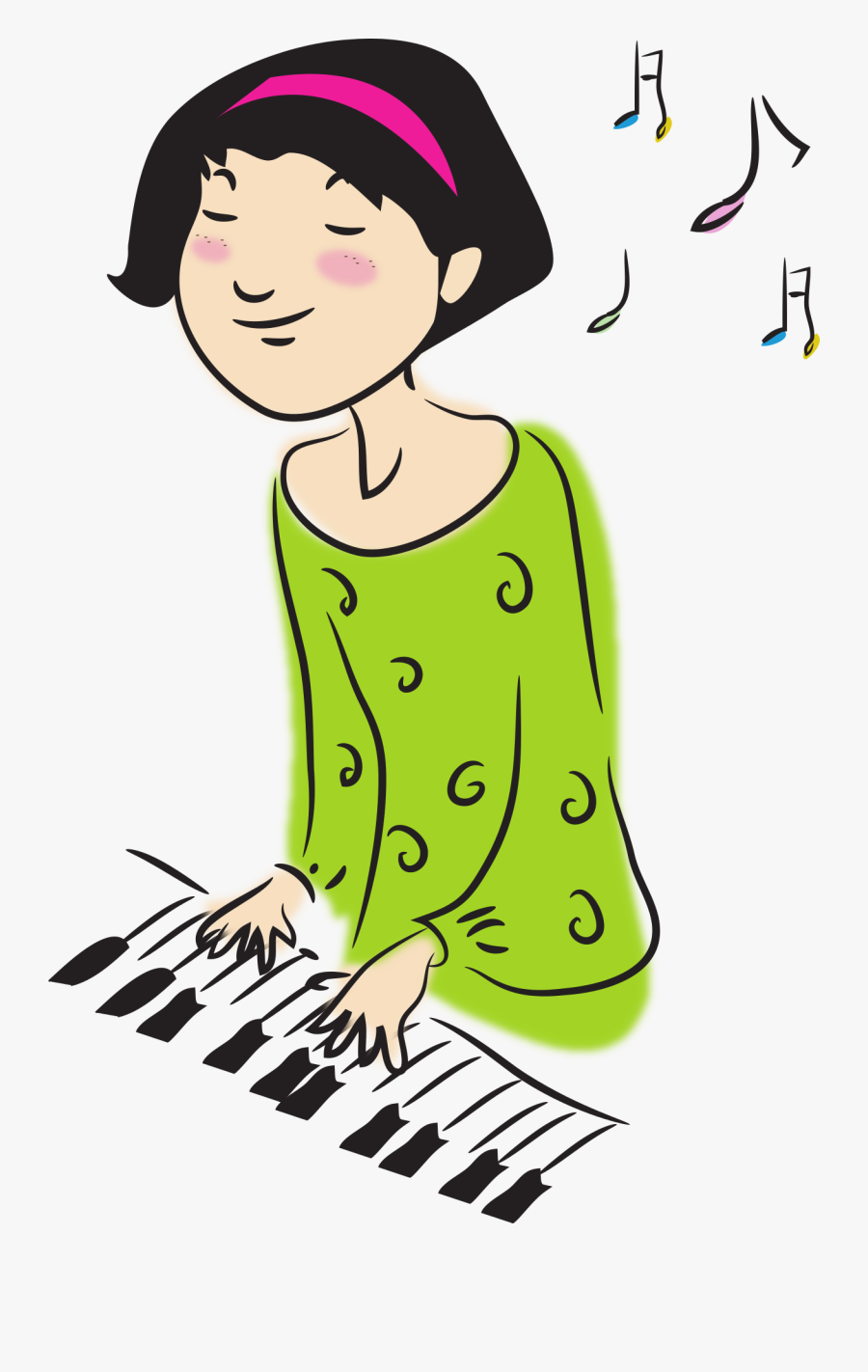 Women"s Music Instrument Free Picture - Playing An Instrument Cartoon, Transparent Clipart