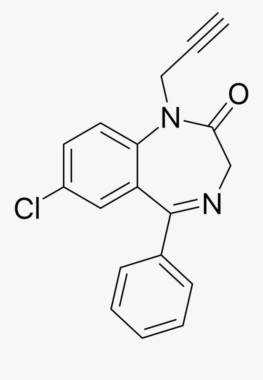Clorazepate Structure, Transparent Clipart