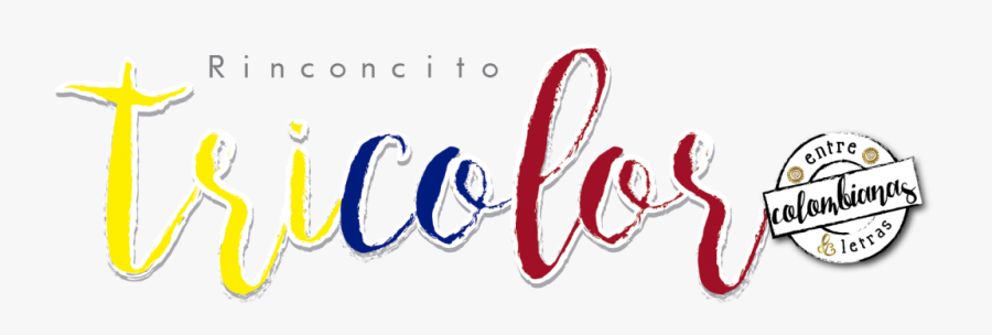 Colombia Tricolor En Letras, Transparent Clipart