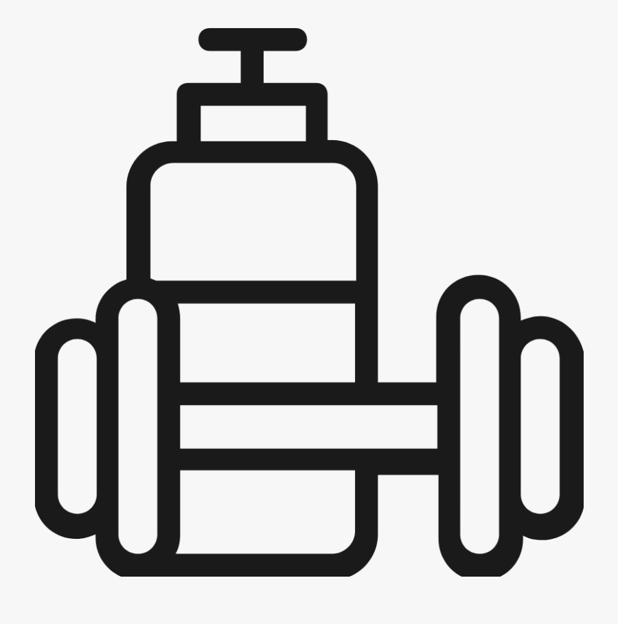 Icon Dumbbell, Transparent Clipart