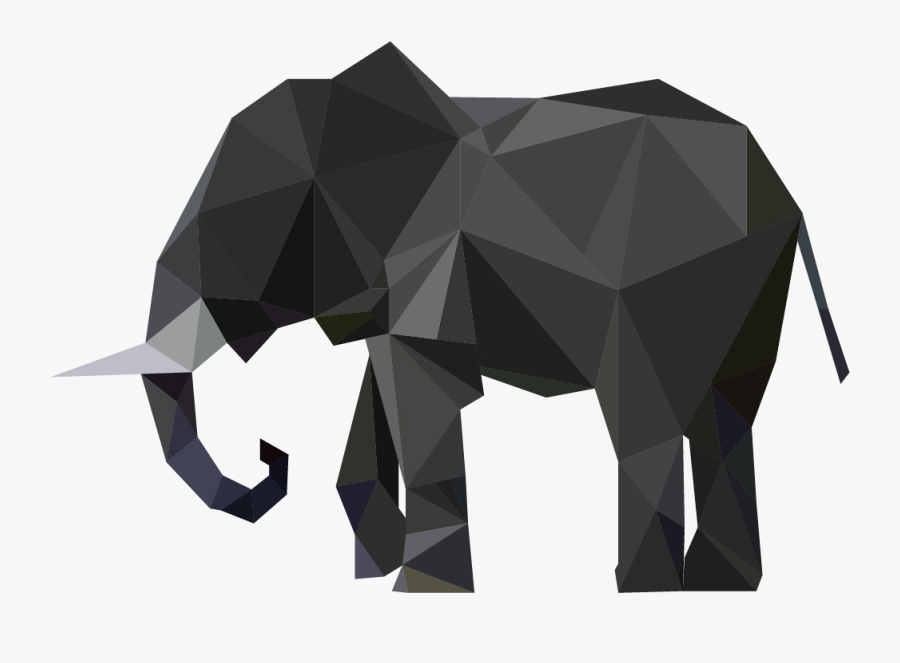 Elephant Low Poly Download Free, Transparent Clipart