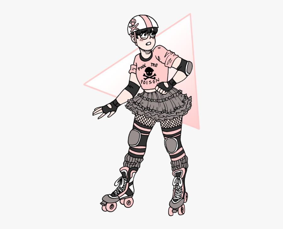 Roller Skates Shoe Uniform Headgear - Roller Derby Wheel Clip Art, Transparent Clipart