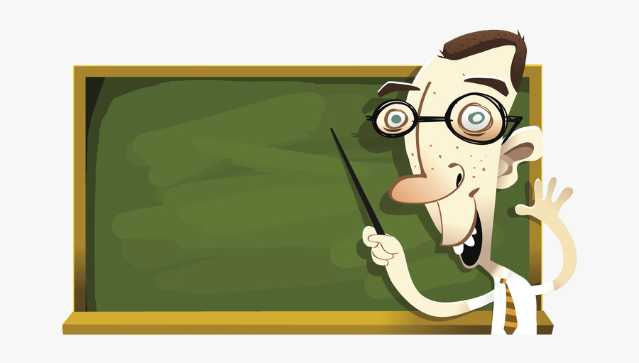Blackboard Drawing Teacher - Clipart Teacher Blackboard, Transparent Clipart