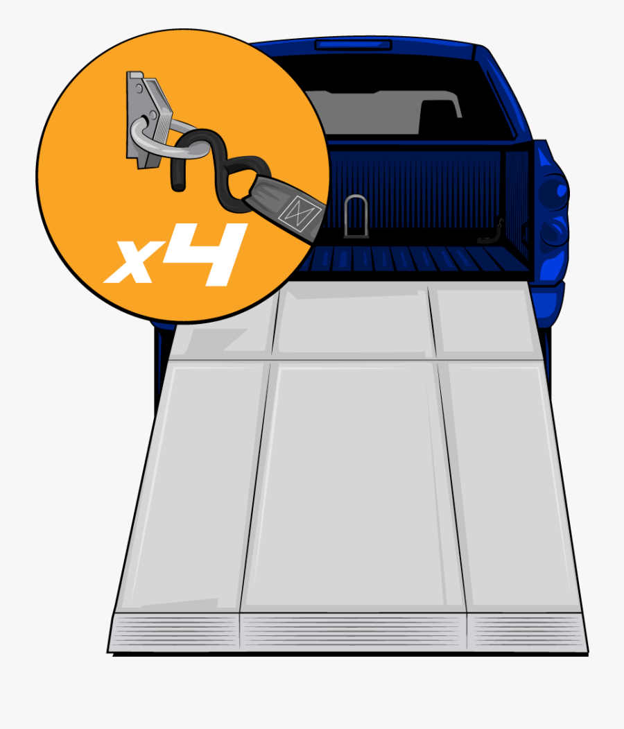 Use A Tie-down Strap To Secure The Ramp To A Metal, Transparent Clipart