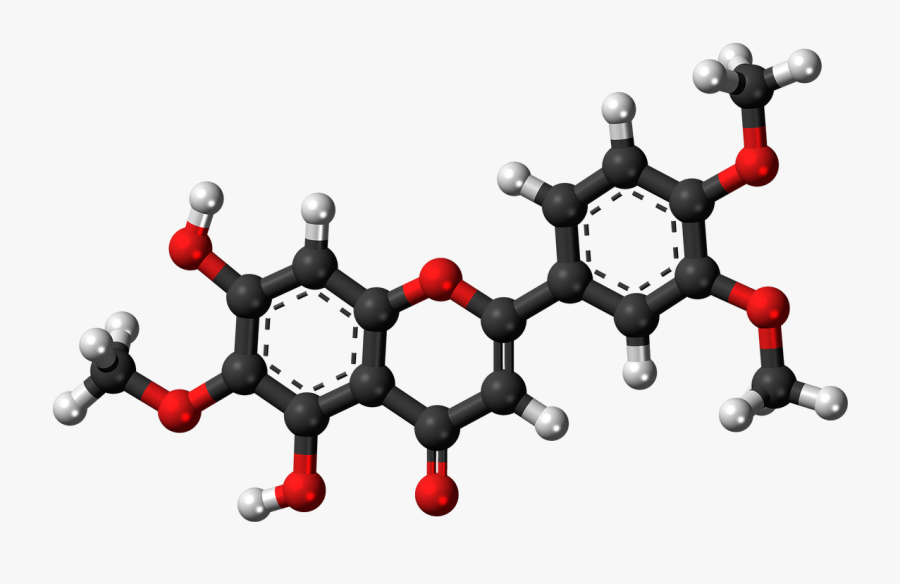 Quercetin Molecule, Transparent Clipart