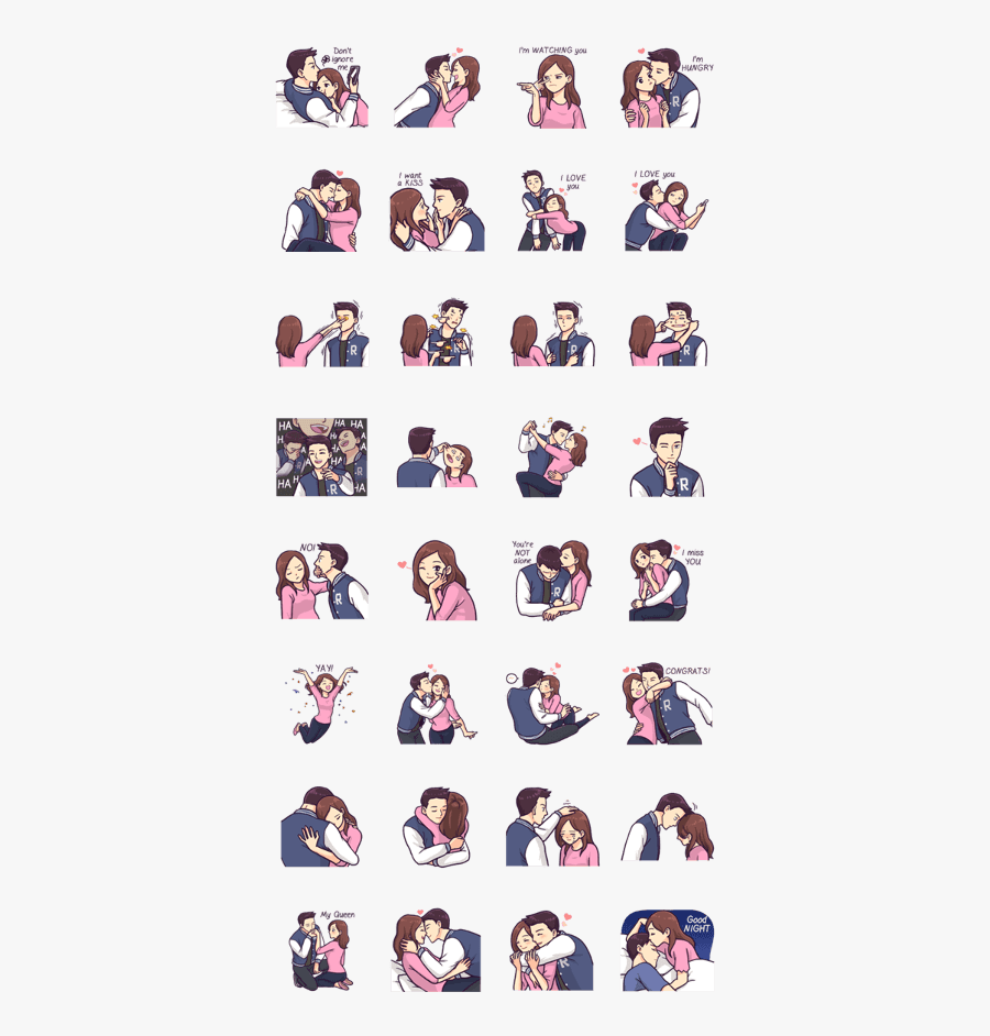 You & I - You & I Xoxo Line Stickers Line Store, Transparent Clipart