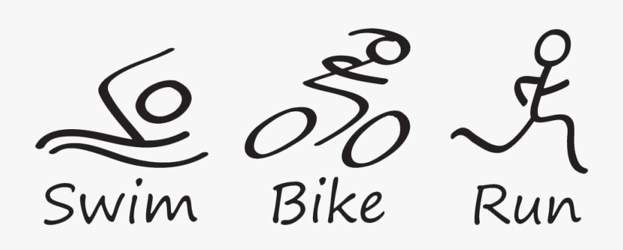 Triathlon Swim Run Bike, Transparent Clipart