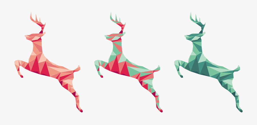 Polygon Art Deer, Transparent Clipart