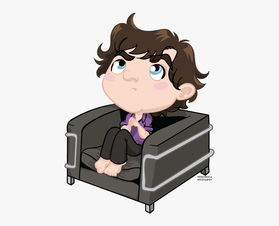 Fan Art- Thinky Sherlock - Cartoon, Transparent Clipart